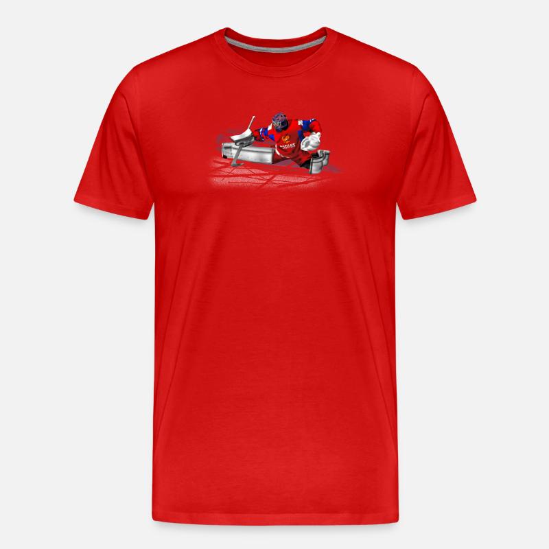 Torwart - Männer Premium Bio T-Shirt - Rot