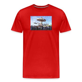 Straubing folk festival - Men's Premium Organic T-Shirt - red - Front - Damien (186cm)