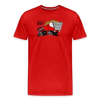 0954 Proud of the farmer COLOR - Men's Premium Organic T-Shirt - red - Front - Damien (186cm)