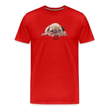 Chonk - T-shirt bio Premium Homme - rouge - Devant - Damien (186cm)