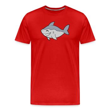 Requin Requin - T-shirt bio Premium Homme - rouge - Devant - Damien (186cm)