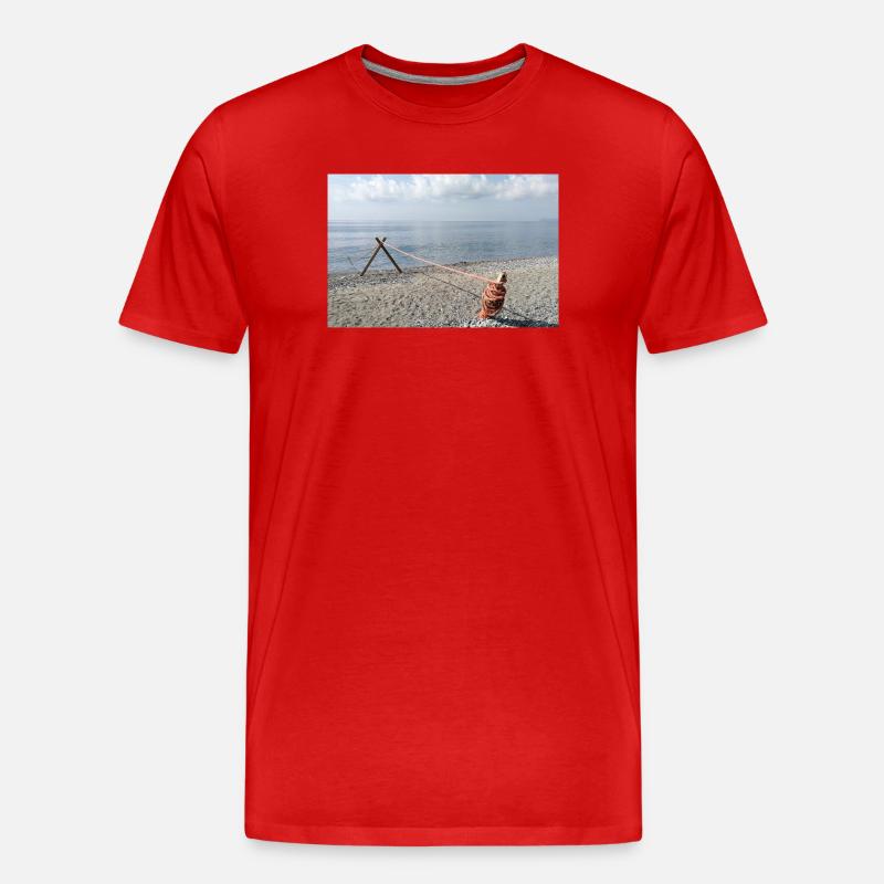 Meeresseil auf See - Männer Premium Bio T-Shirt - Rot