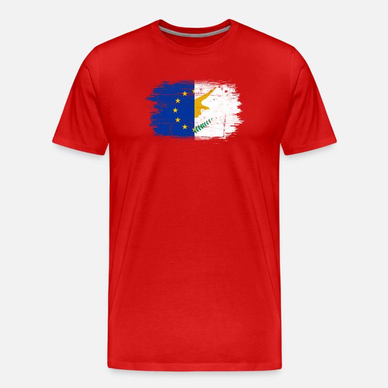 EU Einheit Hand Flagge Kunst - Männer Premium Bio T-Shirt - Rot
