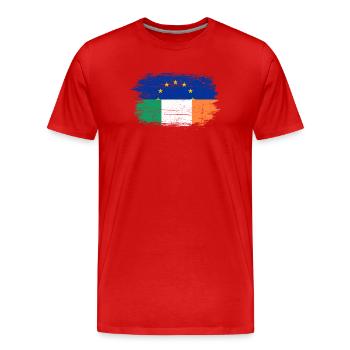 EU Italien Flagge Fusion - Männer Premium Bio T-Shirt - Rot - Vorne - Damien (186cm)
