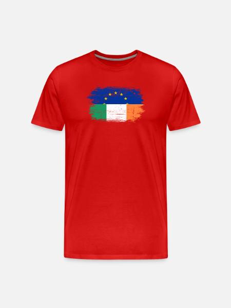 EU Italy Flag Fusion - Men's Premium Organic T-Shirt - red