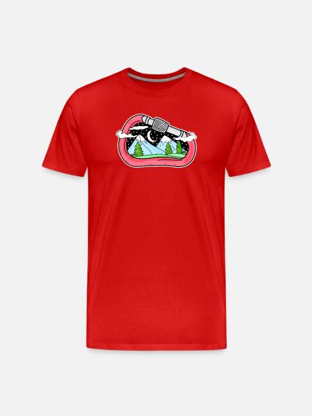Mountain Mountains Mountain Peaks - Men's Premium Organic T-Shirt - red