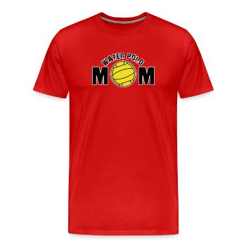 Water polo mom mom mom - Men's Premium Organic T-Shirt - red - Front - Damien (186cm)