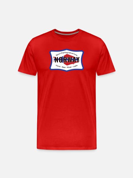 Norway Sport Fishing Adventure Halibut - Men's Premium Organic T-Shirt - red