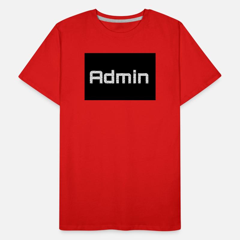 ADMIN Whitewords/Blackbackround Männer Premium Bio T-Shirt