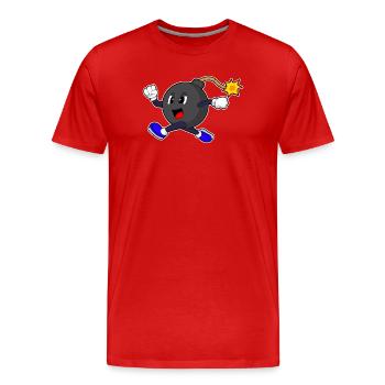 Bombshell Jogger Jogging Sports - Men's Premium Organic T-Shirt - red - Front - Damien (186cm)