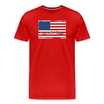 Ich liebe die Vereinigten Staaten - Männer Premium Bio T-Shirt - Rot - Vorne - Damien (186cm)