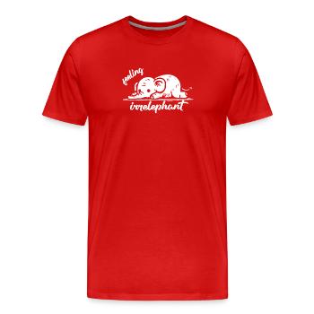 feeling irrelephant elefant tiere lustig wortspiel - Männer Premium Bio T-Shirt - Rot - Vorne - Damien (186cm)