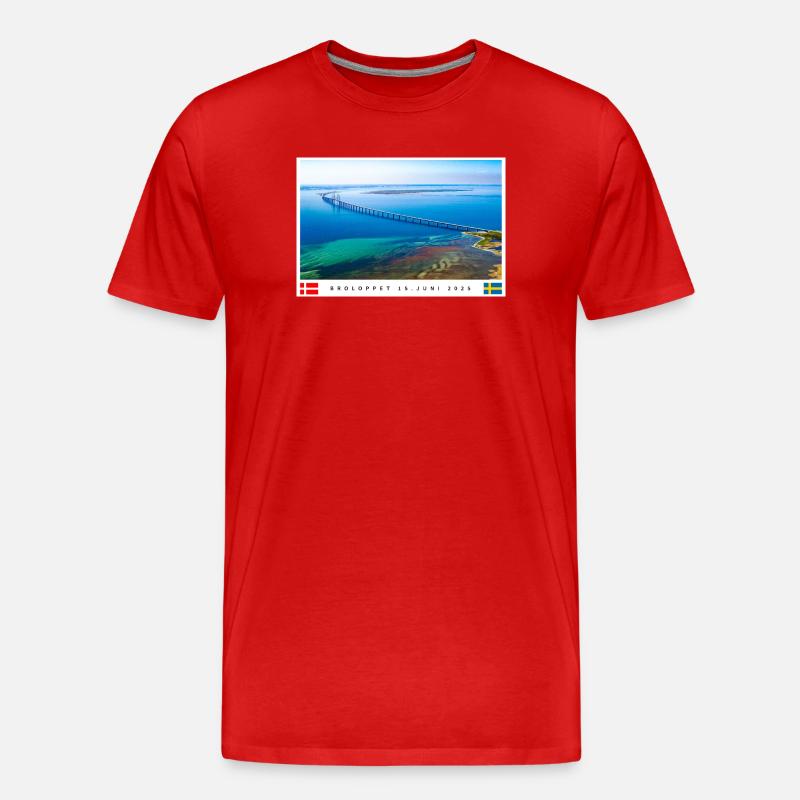 Broloppet 2025 - Männer Premium Bio T-Shirt - Rot
