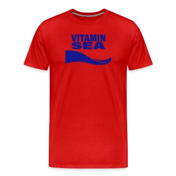 VITAMIN SEA - Men's Premium Organic T-Shirt - red - Front - Damien (186cm)