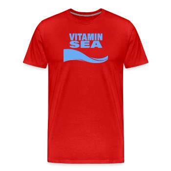 VITAMIN SEA - Men's Premium Organic T-Shirt - red - Front - Damien (186cm)