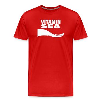 VITAMIN SEA - Men's Premium Organic T-Shirt - red - Front - Damien (186cm)
