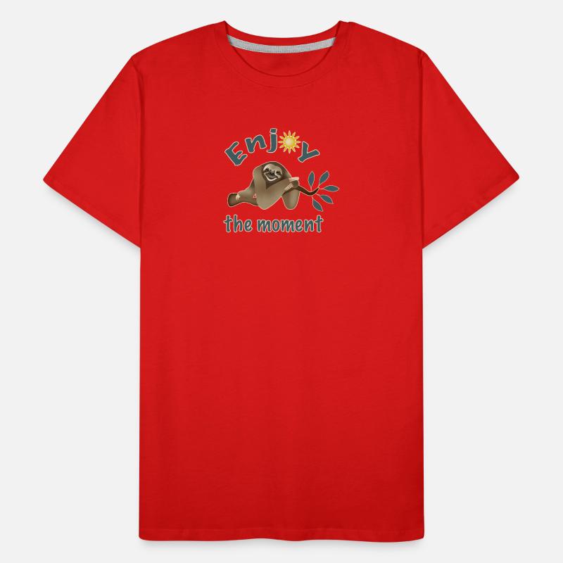 Faultier auf Ast Männer Premium Bio T-Shirt