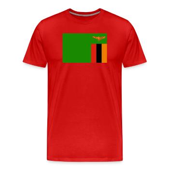 Sambia - Männer Premium Bio T-Shirt - Rot - Vorne - Damien (186cm)