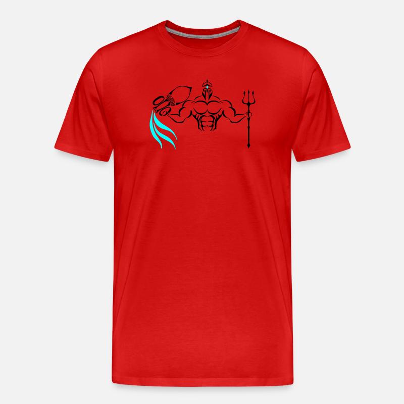 Alpha Aquarius Deluxe - Männer Premium Bio T-Shirt - Rot