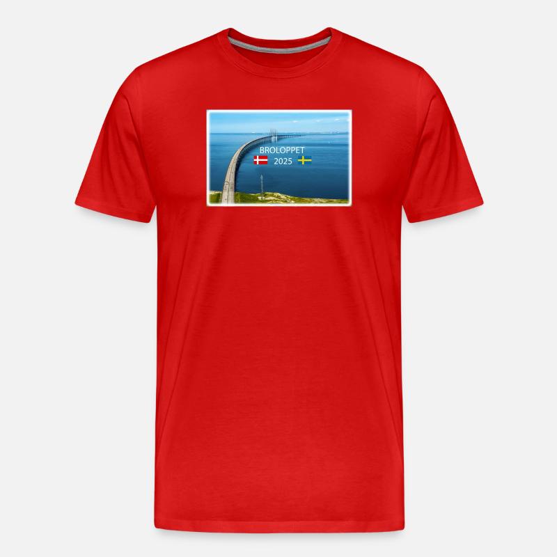 BROLOPPET 2025 - Männer Premium Bio T-Shirt - Rot