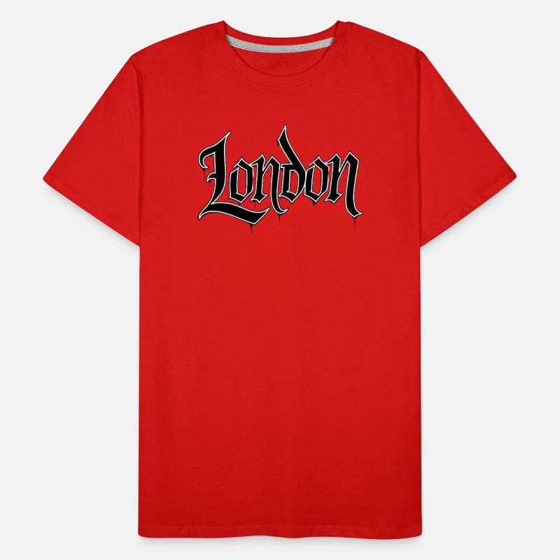 Conception typographique graphique de Londres T-shirt bio Premium Homme
