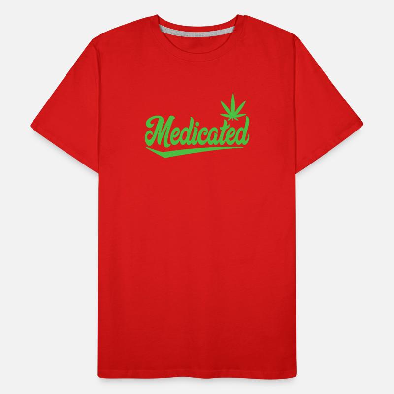 Script médicamenteux avec feuille | 420 Ambiance relaxante T-shirt bio Premium Homme