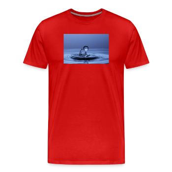 Abstrait liquide coloré - T-shirt bio Premium Homme - rouge - Devant - Damien (186cm)