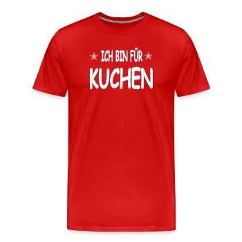 Gâteau - T-shirt bio Premium Homme - rouge - Devant - Damien (186cm)