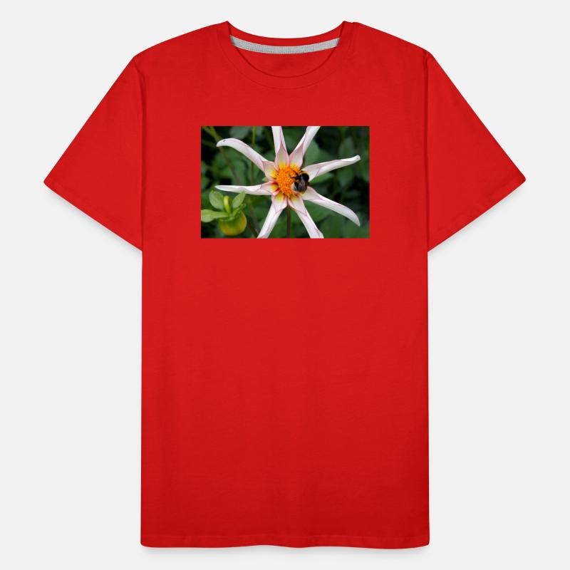 Blume mit Hummel Männer Premium Bio T-Shirt