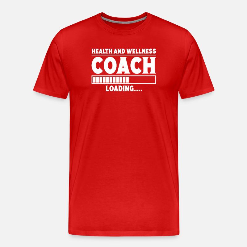 Powerlifting Bodybuilder Wellness Coach Loading - Men's Premium Organic T-Shirt - red