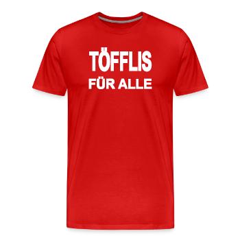 mobylette - T-shirt bio Premium Homme - rouge - Devant - Damien (186cm)