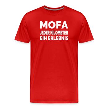 Mobylette - T-shirt bio Premium Homme - rouge - Devant - Damien (186cm)