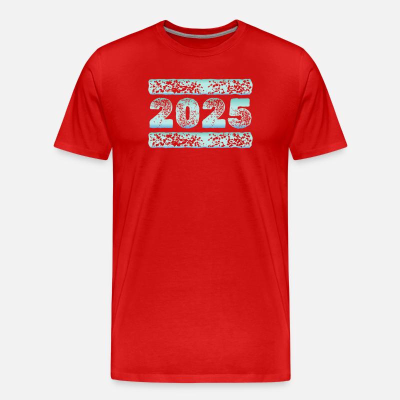 Eiskalt 2025 - Männer Premium Bio T-Shirt - Rot