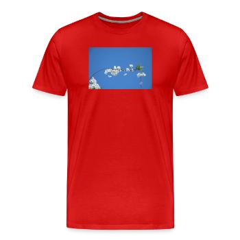 Cerisiers - T-shirt bio Premium Homme - rouge - Devant - Damien (186cm)
