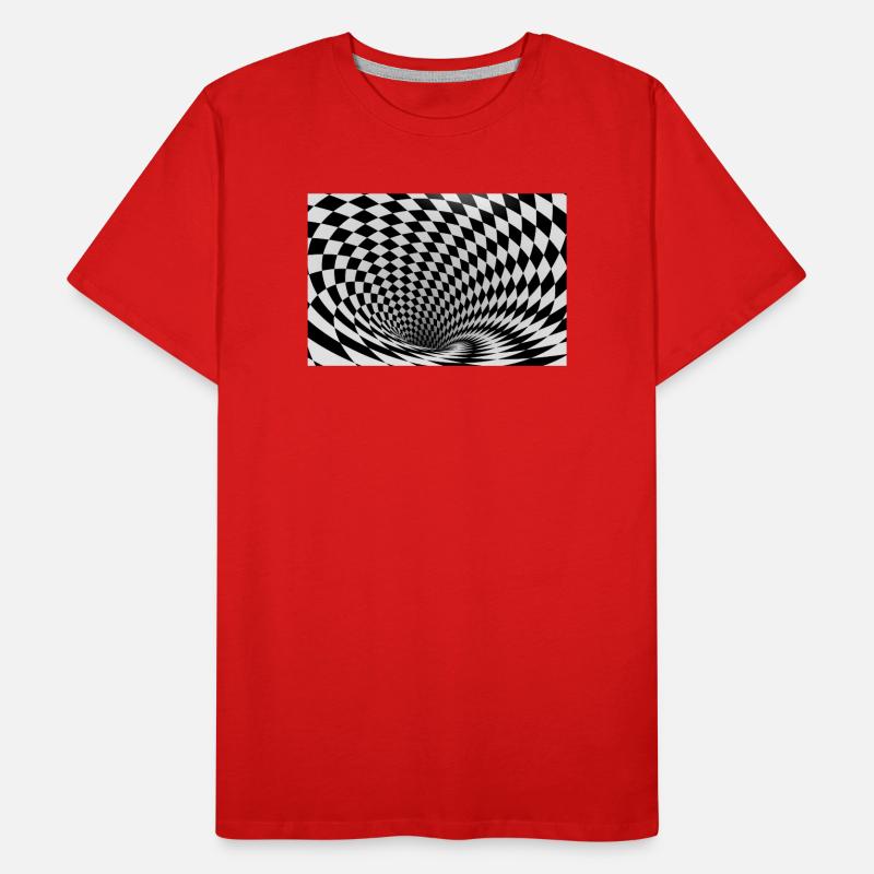 Vortex noir et blanc hypnotique T-shirt bio Premium Homme