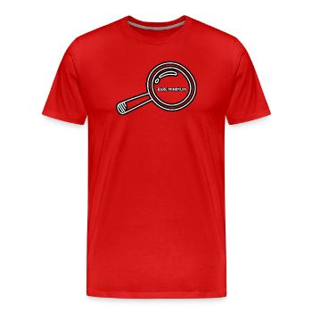 Minimaliste minimaliste de loupe - T-shirt bio Premium Homme - rouge - Devant - Damien (186cm)