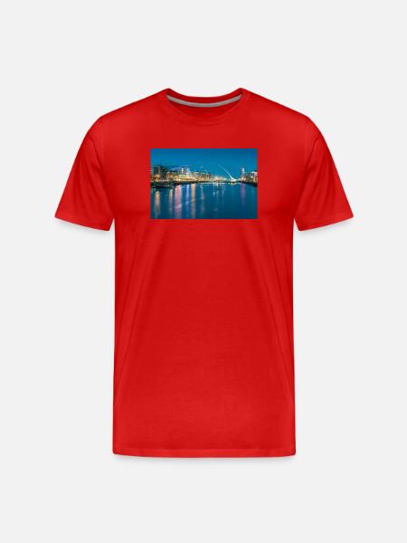 Crépuscule à Dublin - T-shirt bio Premium Homme - rouge