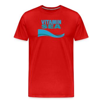 Vitamin Sea - Men's Premium Organic T-Shirt - red - Front - Damien (186cm)