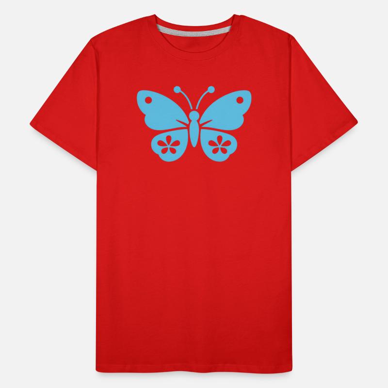 Bleu papillon T-shirt bio Premium Homme