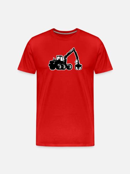 Silhouette de moissonneuse - T-shirt bio Premium Homme - rouge