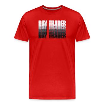 Day Trader Marché boursier Trader boursier - T-shirt bio Premium Homme - rouge - Devant - Damien (186cm)