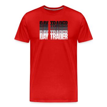 Day Trader Marché boursier Trader boursier - T-shirt bio Premium Homme - rouge - Devant - Damien (186cm)