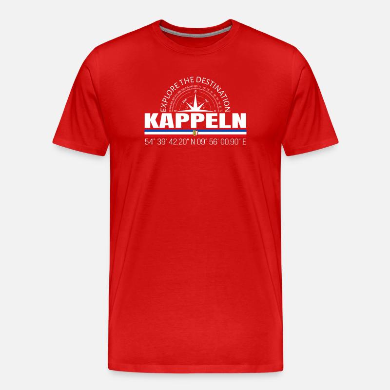 Kappeln - Männer Premium Bio T-Shirt - Rot