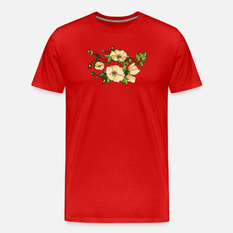 Fleur - T-shirt bio Premium Homme - rouge