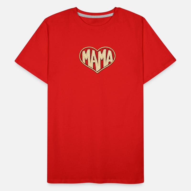 Mama Herz  Männer Premium Bio T-Shirt