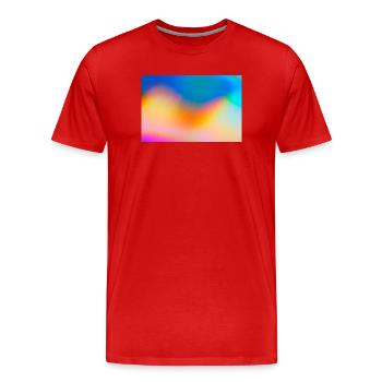 Décor de dégradé des vagues de couleur - T-shirt bio Premium Homme - rouge - Devant - Damien (186cm)