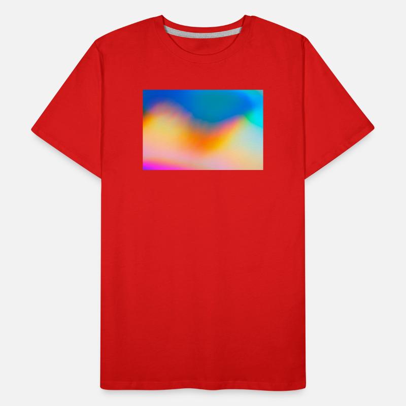 Décor de dégradé des vagues de couleur T-shirt bio Premium Homme