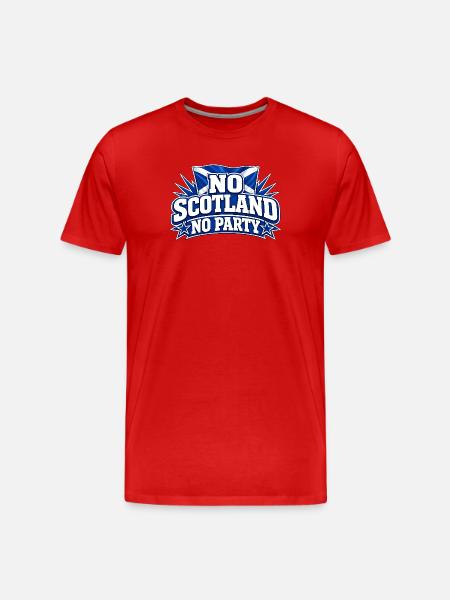 No_Scotland_No_Party White - Männer Premium Bio T-Shirt - Rot