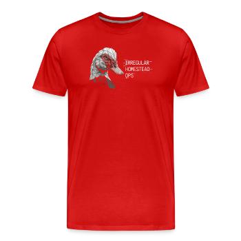 Irregular Homestead Ops - Männer Premium Bio T-Shirt - Rot - Vorne - Damien (186cm)