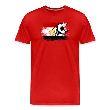 Ägypten Flagge Fußball  - Männer Premium Bio T-Shirt - Rot - Vorne - Damien (186cm)